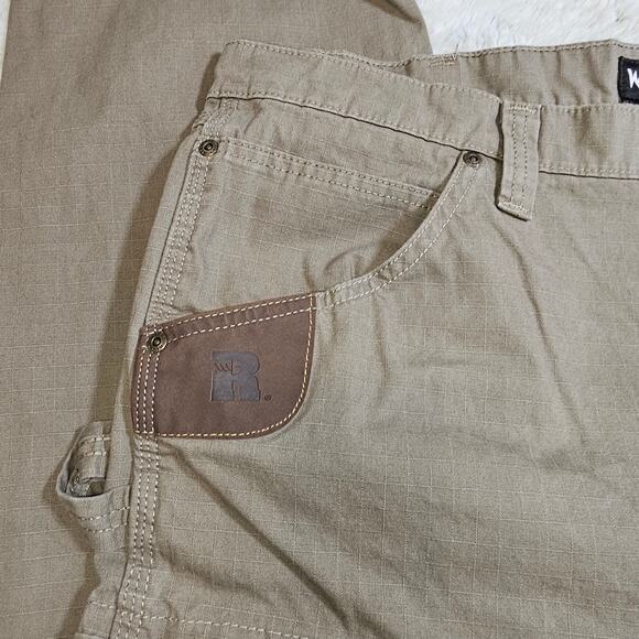 Mens Riggs Workwear Rugged Khaki Cargo Casual Work Jeans Pants 100% Cotton 40x30 - Picture 3 of 11